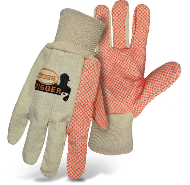 Picture of Glove Cotton White w/ Dot Orange “Oil Rigger” 