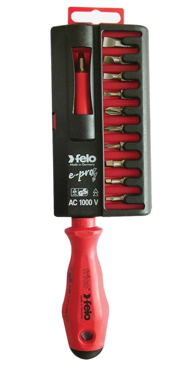 Picture of E-Pro 11-in-1 Multi Bit Insulated Screwdriver with 1/4" SL/PH/SQ Bits