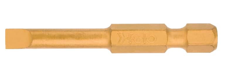 Picture of 1/4" Slotted TiN Bit x 2" on 1/4" stock