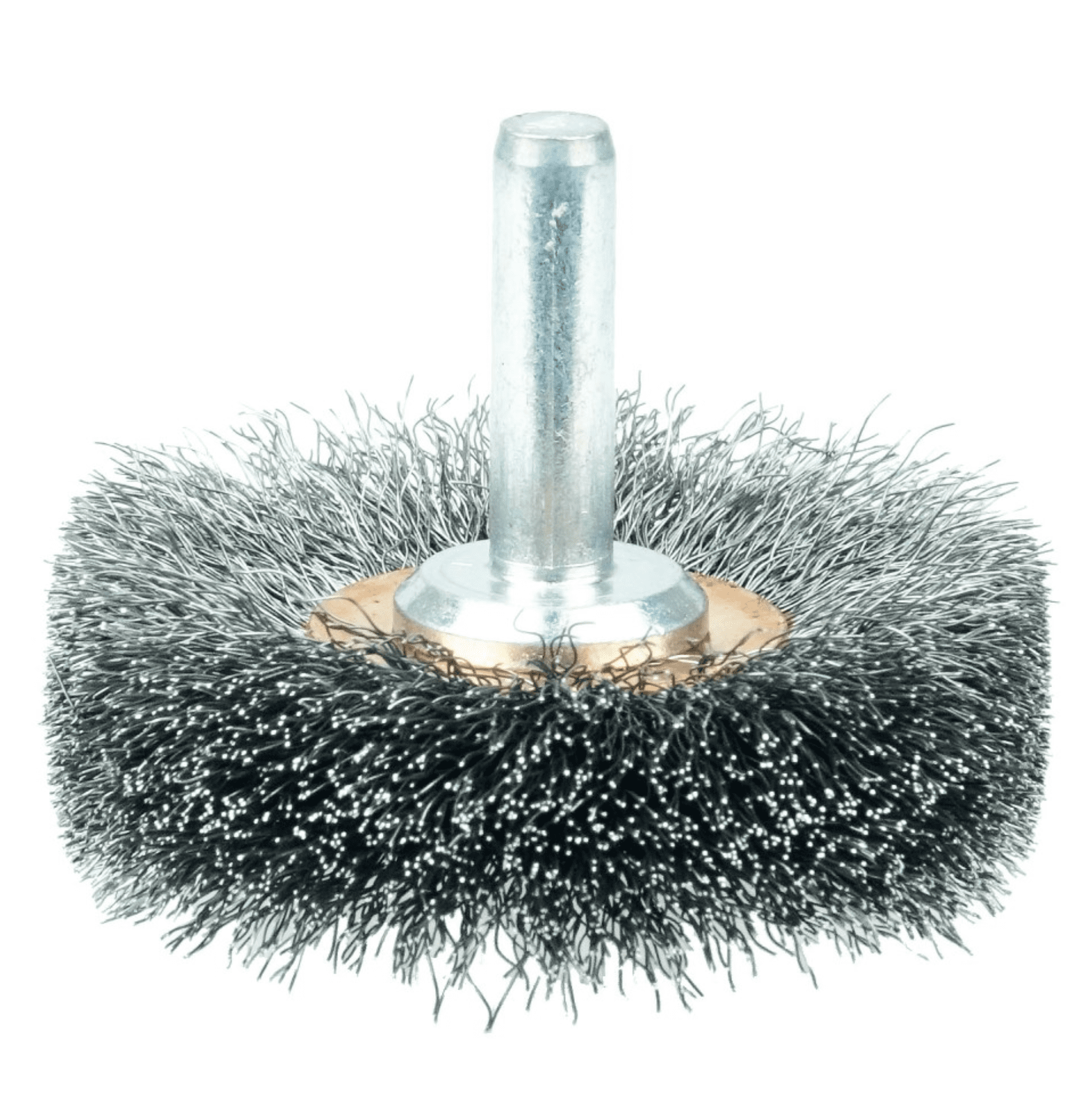 Picture of 2" Narrow Face Stem-Mounted Crimped Wire Wheel, .0118" Steel Fill, 1/4" Stem