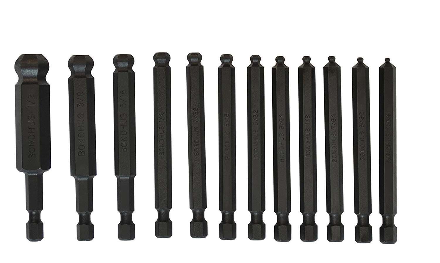 Picture of Set 12 Ball End Power Bits 5/64-1/2"