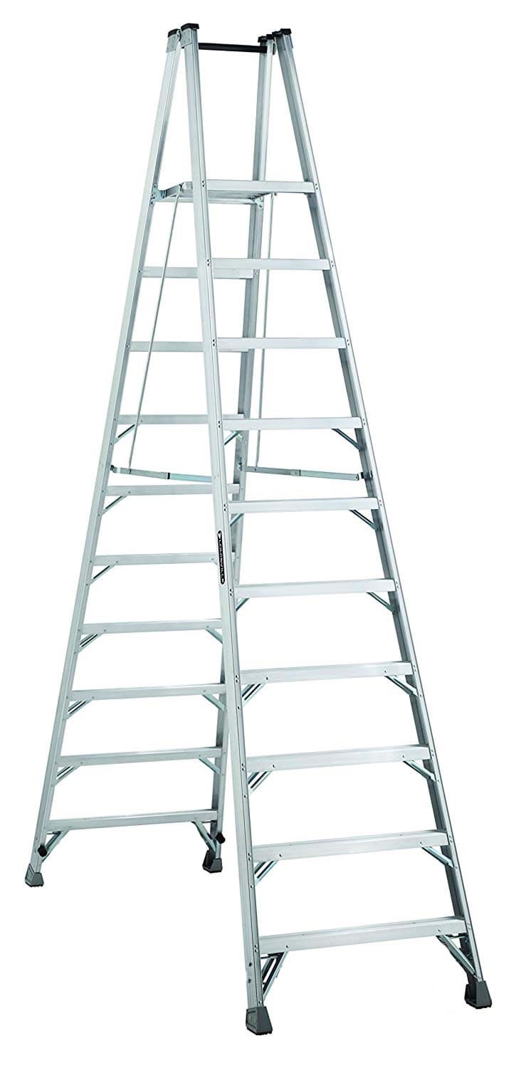 Picture of 10 ft Louisville AMP1010 Aluminum Twin Platform Step Ladder, Type IA, 300 lb Load Capacity