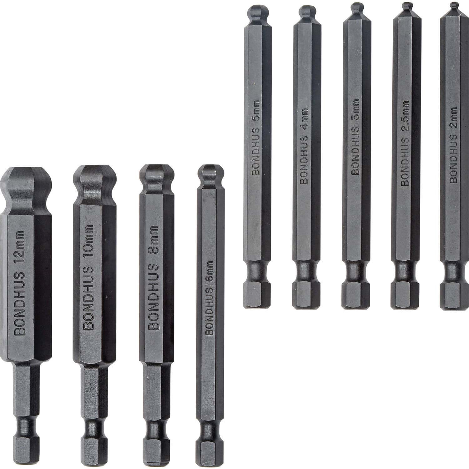 Picture of Set 9 Ball End Power Bits 2-12mm