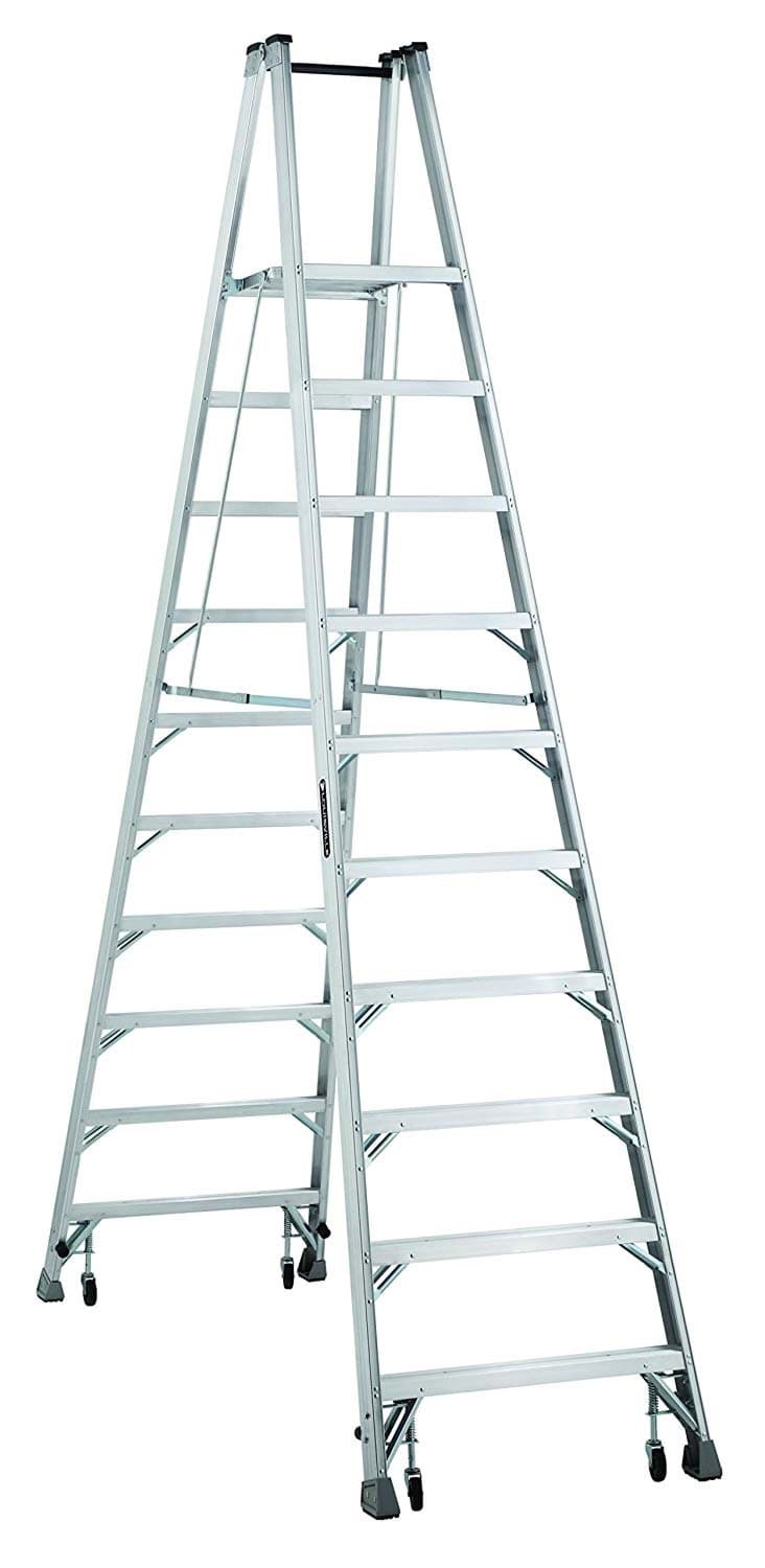 Picture of 10 ft Louisville AMP1010-4C Aluminum Twin Platform Step Ladder, Type IA, 300 lb Load Capacity