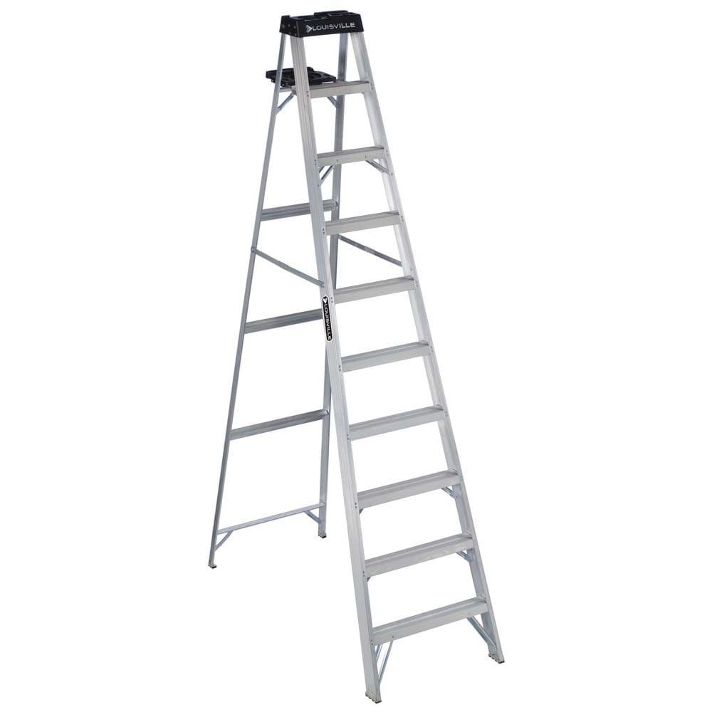 Picture of 10 ft Louisville AS3010 Aluminum Step Ladder, Type IA, 300 lb Load Capacity