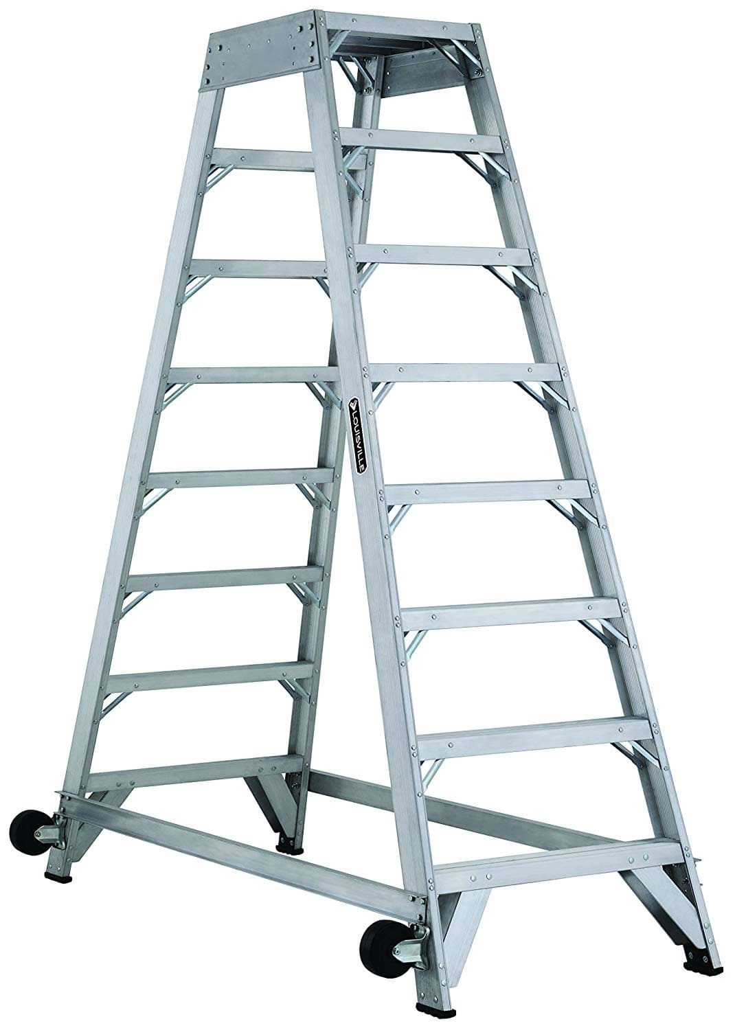 Picture of 12 ft Louisville AM8012 Aluminum Aircraft Mechanic Ladder, Type IA, 300 lb Load Capacity