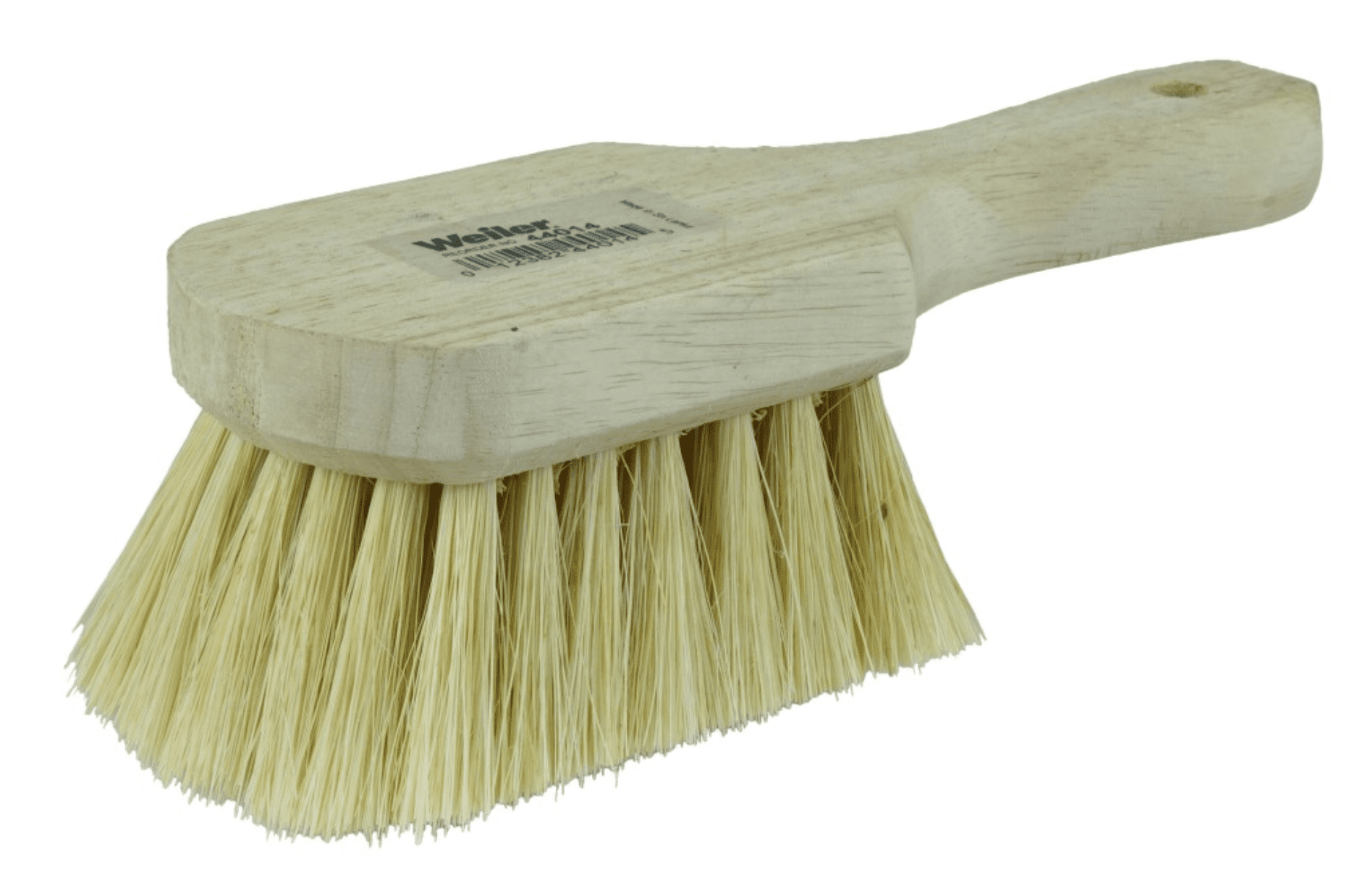 Picture of 8" Utility Scrub Brush, White Tampico Fill, Short Handle, Wood Block