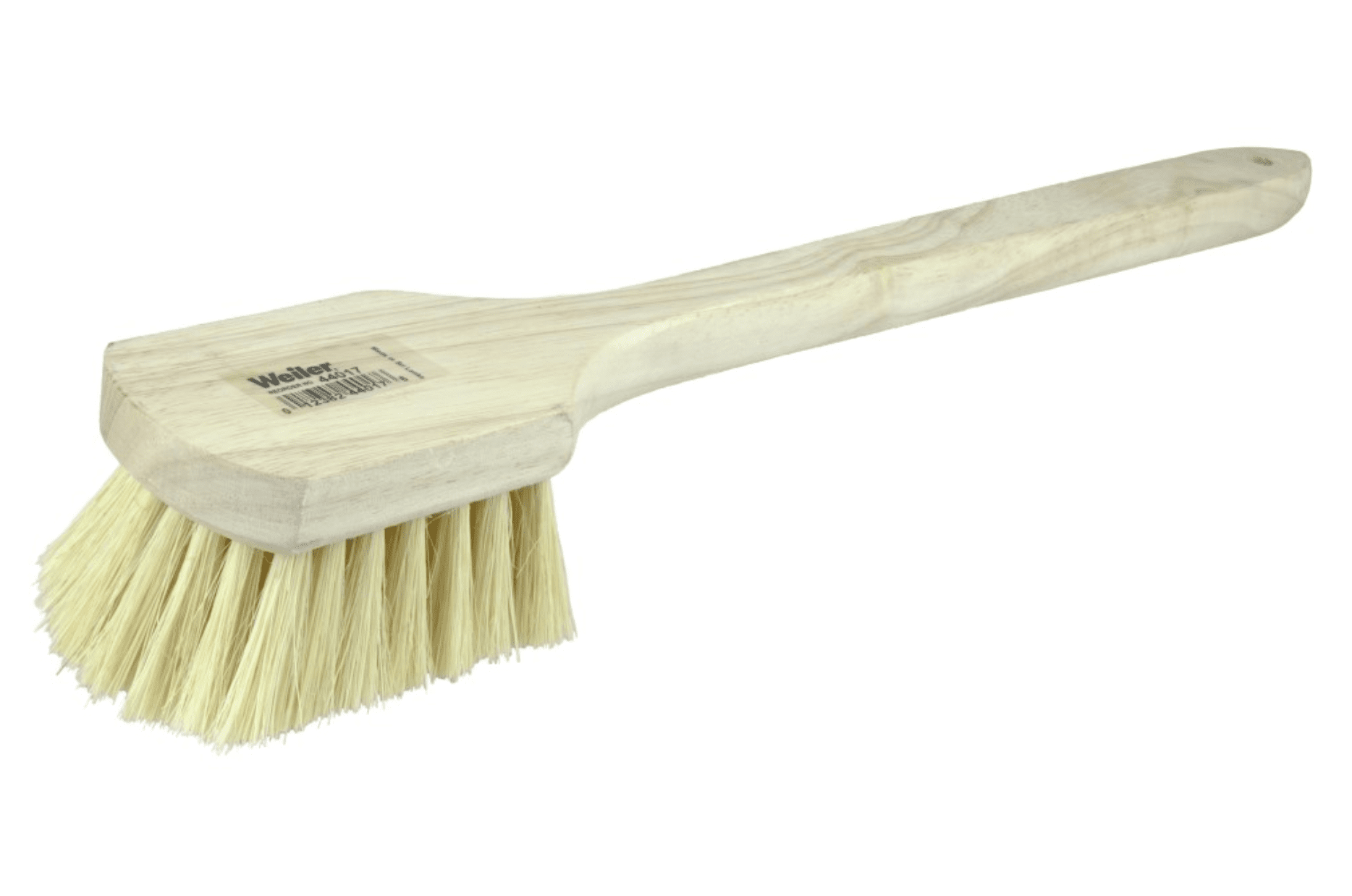 Picture of 20" Utility Scrub Brush, White Tampico Fill, Long Handle, Wood Block