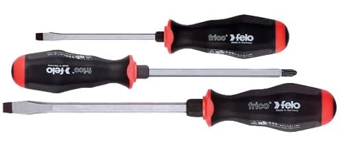 Picture of 3 pc Slotted & Phillips Screwdriver Set - 2 Component Handle with Metal Cap