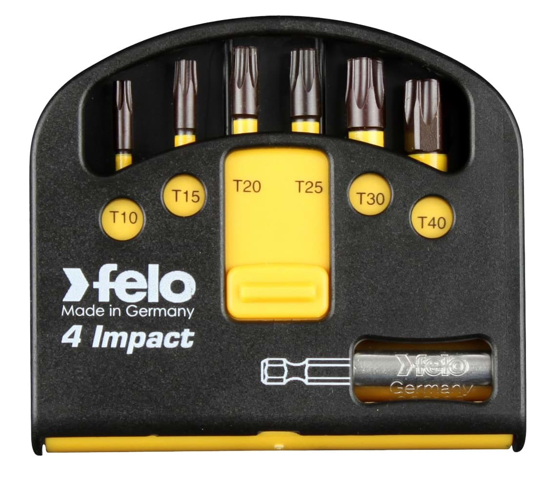 Picture of Torx Impact Bits (6) and Bitholder in Box - T10 / T15 / T20 / T25 / T30 / T40 x 1/4"