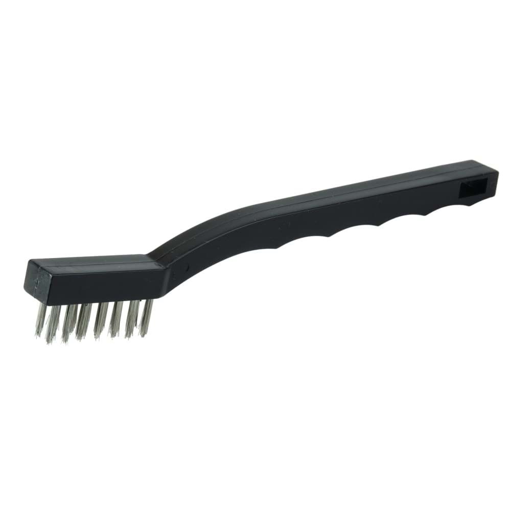 Picture of Vortec Pro Small Hand Wire Scratch Brush, Stainless Steel Fill, Plastic Handle, 3 x 7 Rows