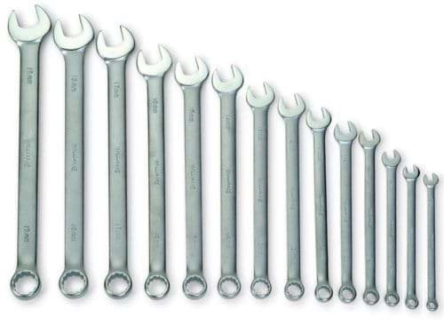 Picture of Satin Chrome Finish Wrench Set 14 Piece 6-19MM