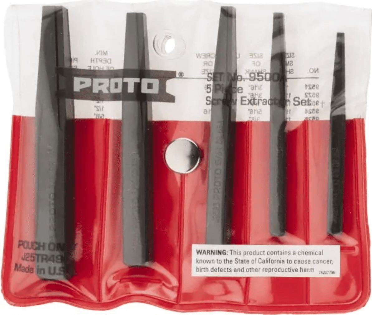 Picture of Drill Bit Screw Extractor Square – 5pc. Set 