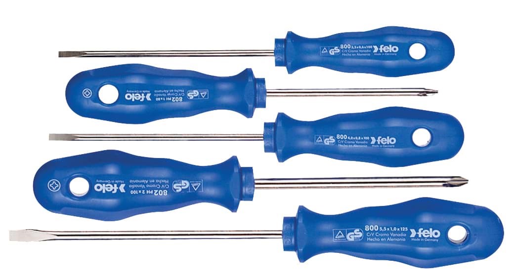 Picture of Slotted & Phillips 5 Piece Screwdriver Set Blue 800
