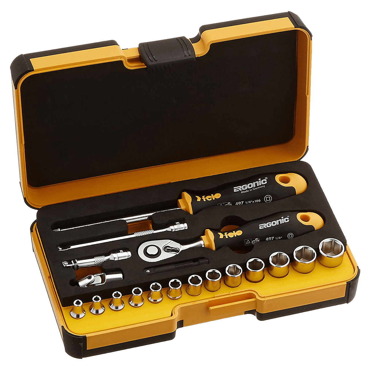 Picture of Felo R-GO 19 19pc Box Sockets, Ergonic Ratchet, INCH