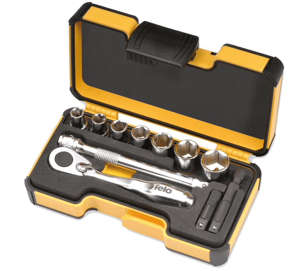 Picture of Felo XS 11pc Box Sockets, Mini Ratchet, Bitholder, INCH