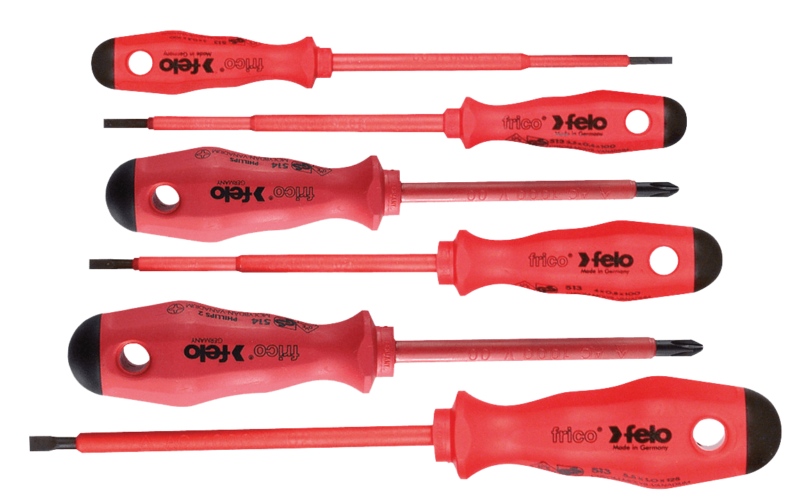 Picture of 6 pc Slotted & Phillips Insulated Screwdriver Set - 2 Component Handle