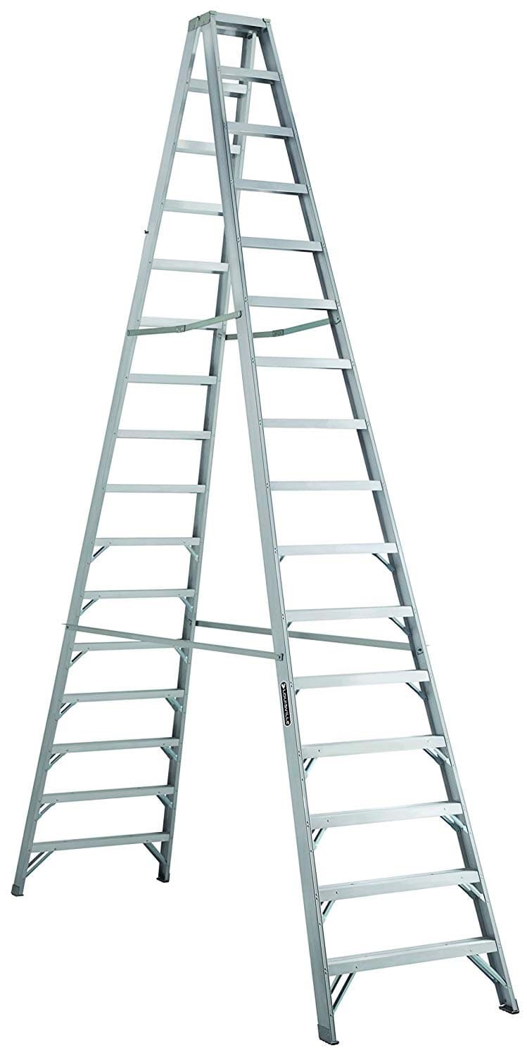Picture of 16 ft Louisville AM1016 Aluminum Twin Step Ladder, Type IA, 300 lb Load Capacity