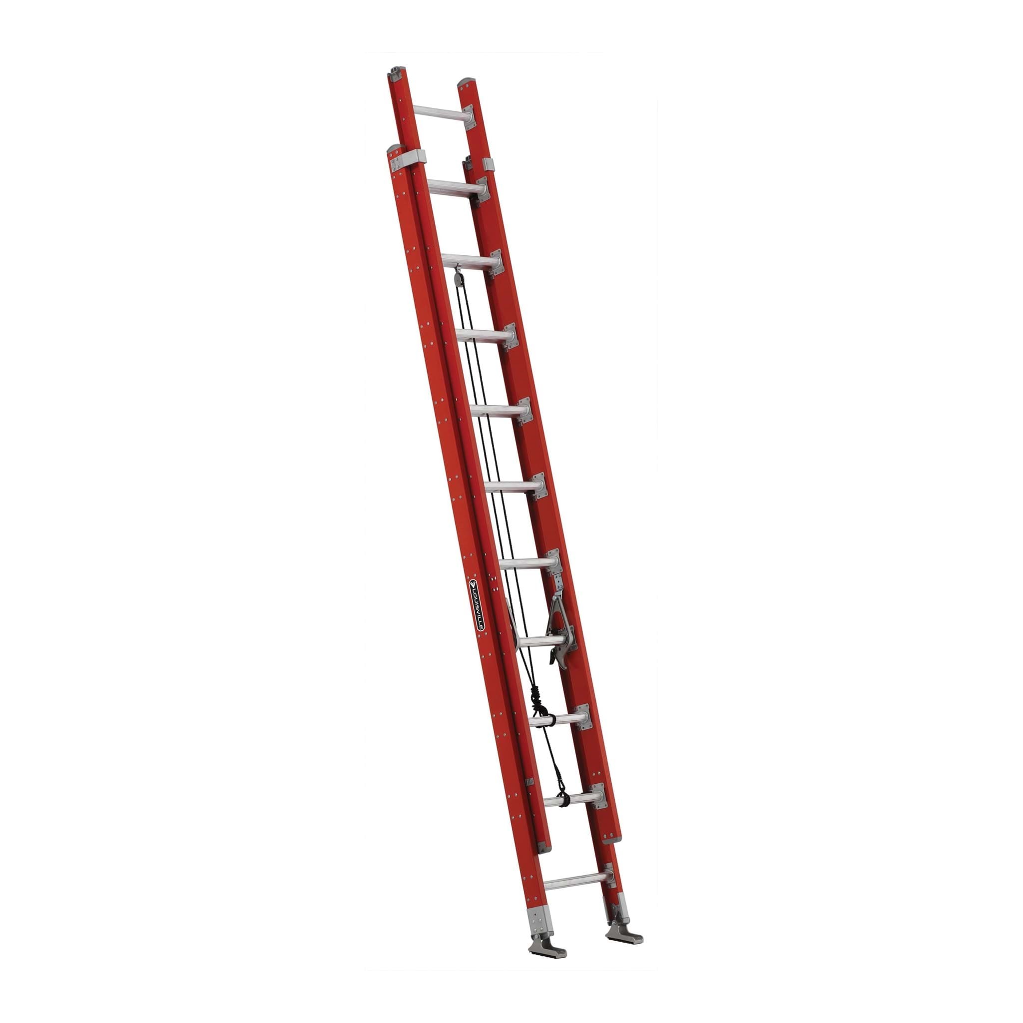 Picture of 20 ft Louisville FE7220 Fiberglass Extension Ladder, Type IA, 300 lb Load Capacity, w/ LADLEV