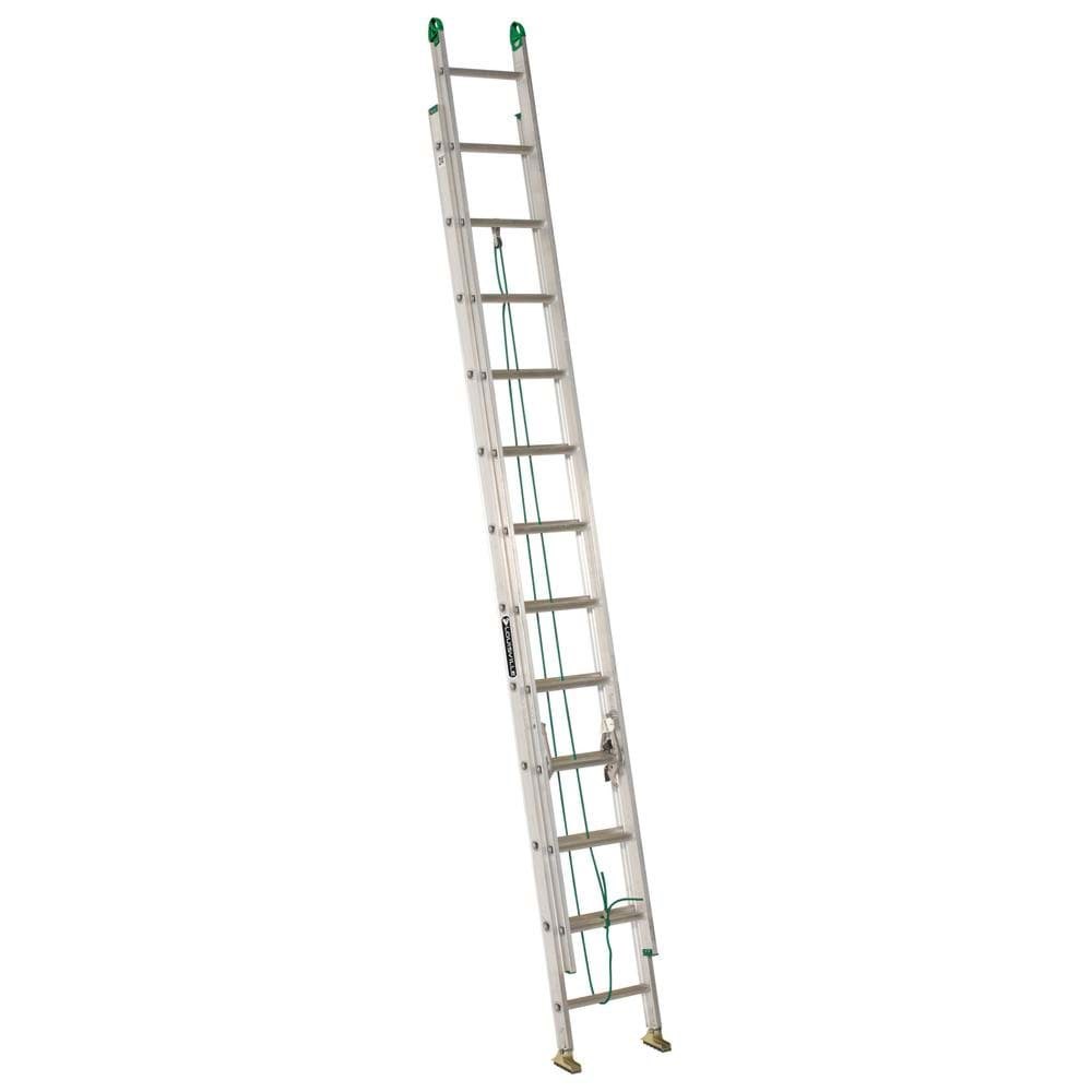 Picture of 24 ft Louisville AE4224PG Aluminum Extension Ladder, Type II, 225 lb Load Capacity