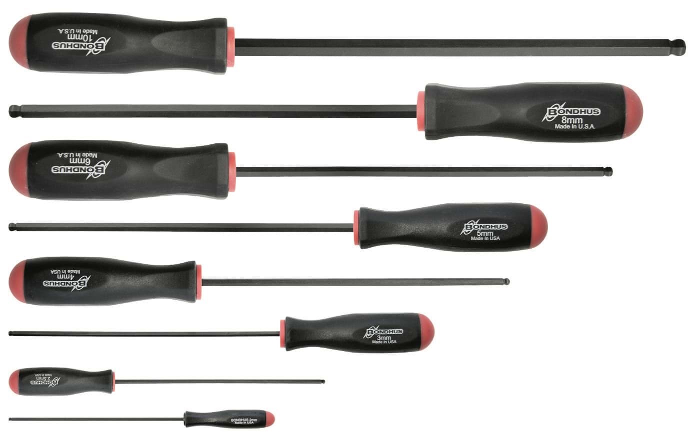 Picture of Set 8 Ball End Screwdrivers 2-10mm - Long