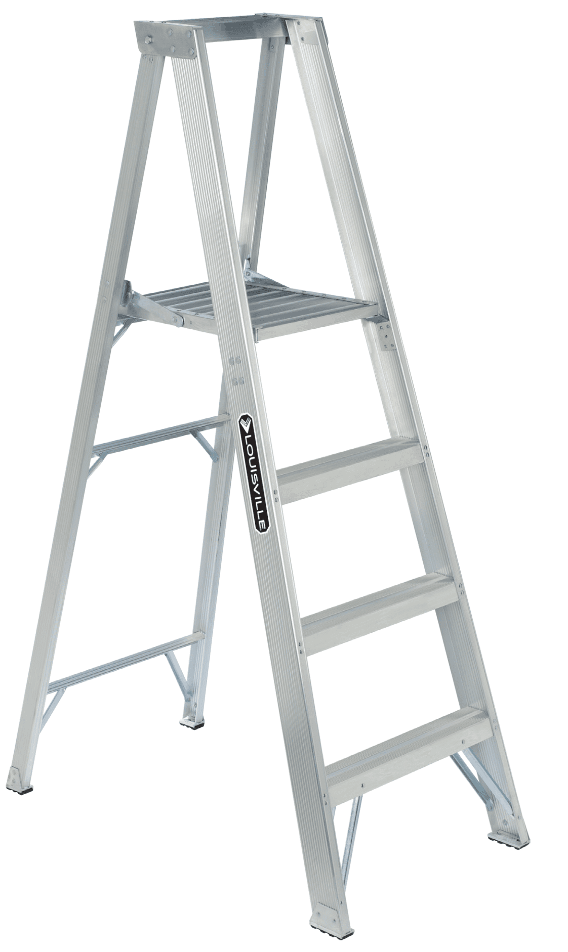 Picture of 4 ft Louisville AP1104HD Aluminum Platform Step Ladder, Type IAA, 375 lb Load Capacity