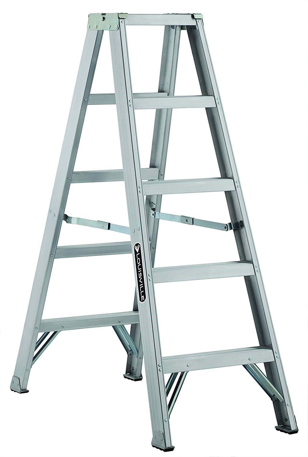 Picture of 5 ft Louisville AM1005 Aluminum Twin Step Ladder, Type IA, 300 lb Load Capacity