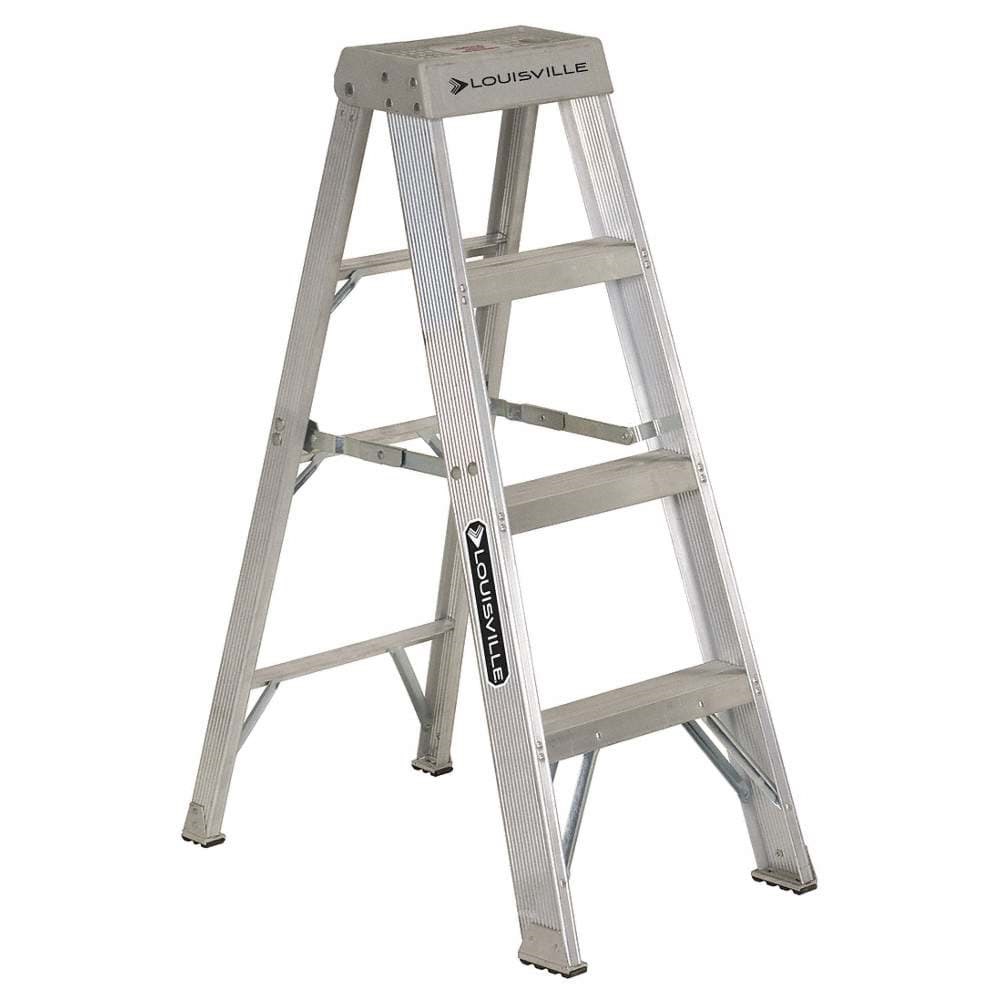 Picture of 4 ft Louisville AS1004 Aluminum Step Ladder, Type IA, 300 lb Load Capacity, w/PS