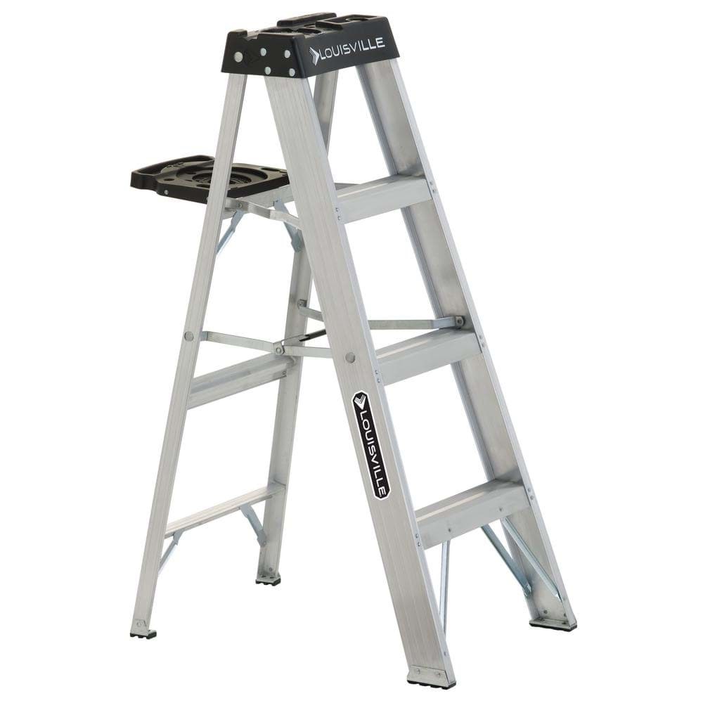 Picture of 4 ft Louisville AS3004 Aluminum Step Ladder, Type IA, 300 lb Load Capacity