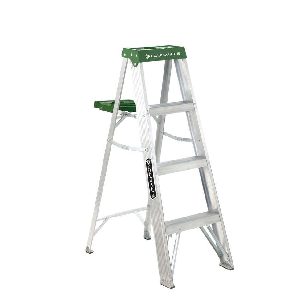 Picture of 4 ft Louisville AS4004 Aluminum Step Ladder, Type II, 225 lb Load Capacity