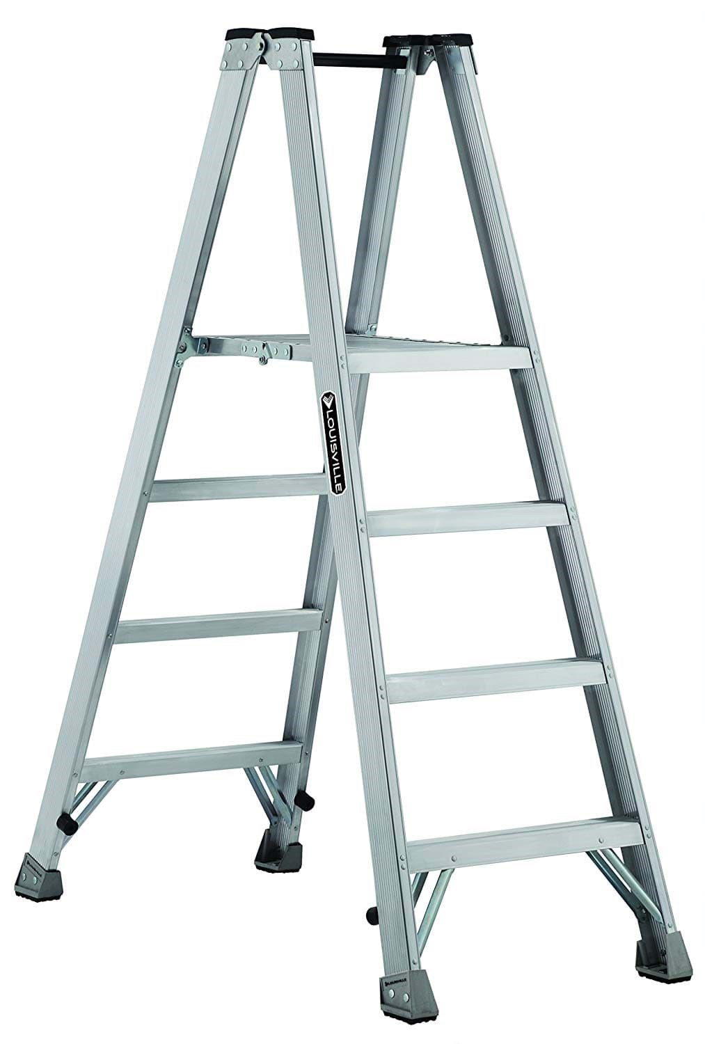 Picture of 6 ft Louisville AMP1006 Aluminum Twin Platform Step Ladder, Type IA, 300 lb Load Capacity