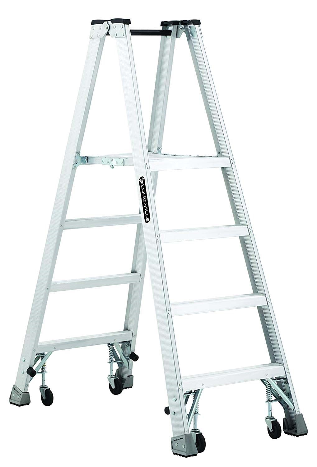 Picture of 6 ft Louisville AMP1006-4C Aluminum Twin Platform Step Ladder, Type IA, 300 lb Load Capacity