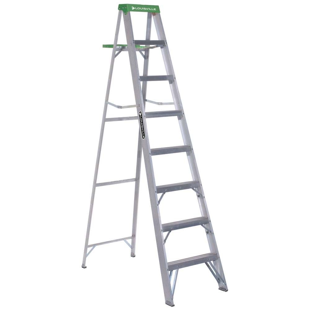 Picture of 8 ft Louisville AS4008 Aluminum Step Ladder, Type II, 225 lb Load Capacity