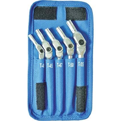 Picture of Set 5 Chrome TORX HEX-PRO Wrench T40-T55