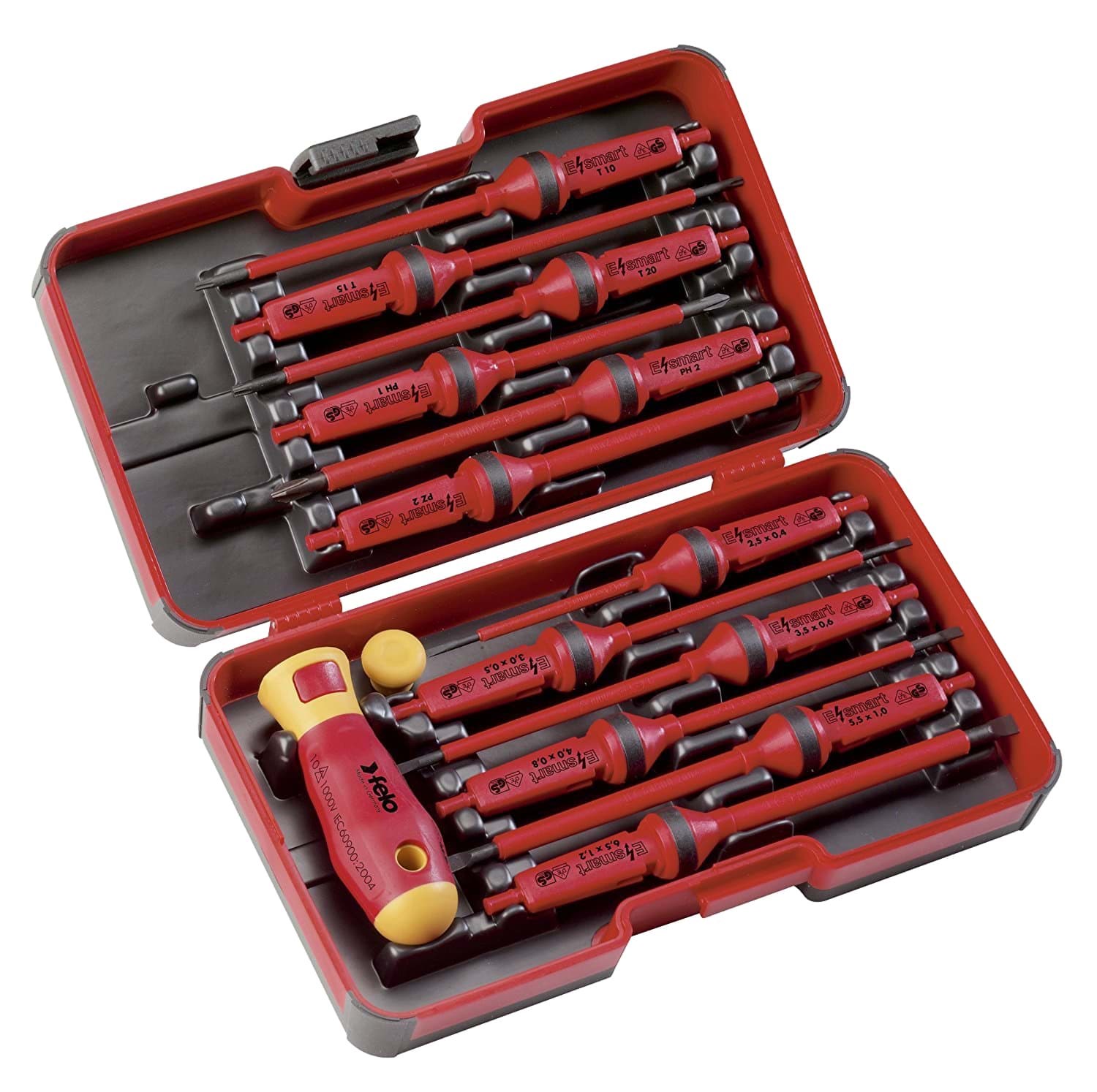 Picture of E-Smart 14 pc Set - Slotted, Phillips, Pozidriv, Torx Tip Insulated Blades with 2 Handles