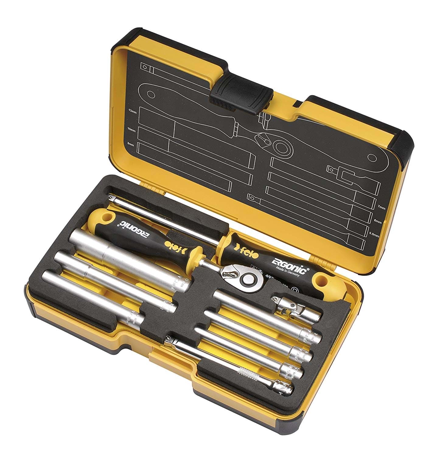 Picture of Felo R-GO 10 M-Tec 10pc Box Nut Drivers, Ergonic Ratchet