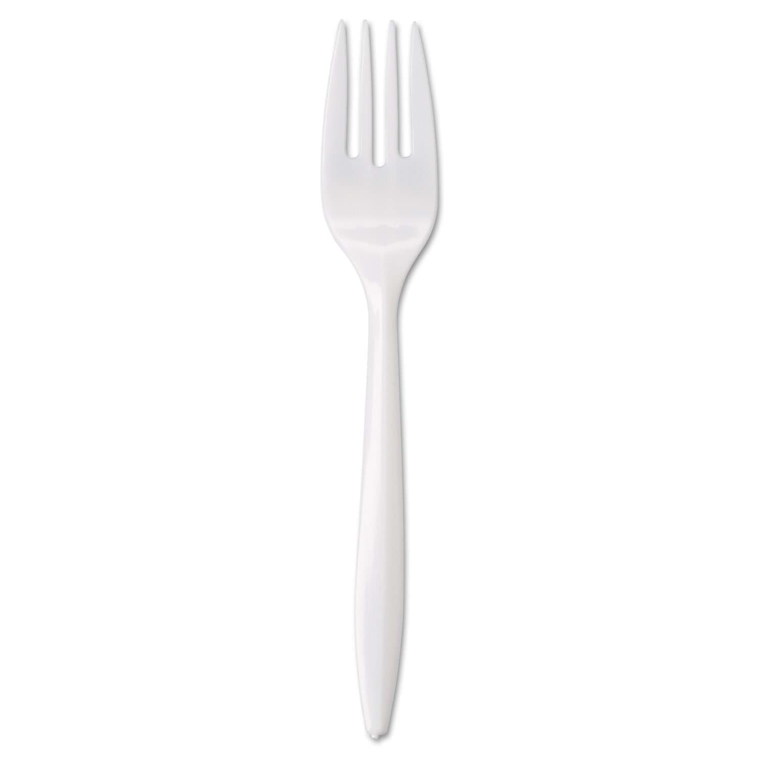 Picture of Utensil Fork Weight Medium Style White - 1000ct. 