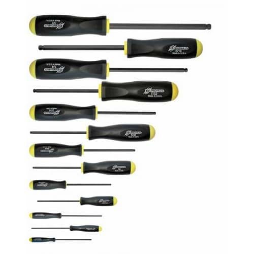 Picture of Set 13 Ball End Screwdrivers .050-3/8"