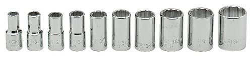 Picture of Socket Set Drive 1/4" 12 Point Wright - 10pc. 