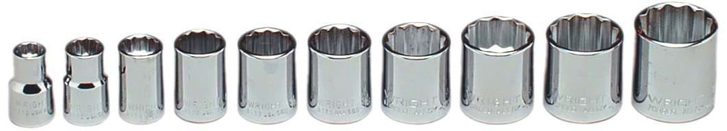 Picture of Socket Set Drive 3/8” 12 Point Wright – 10pc.