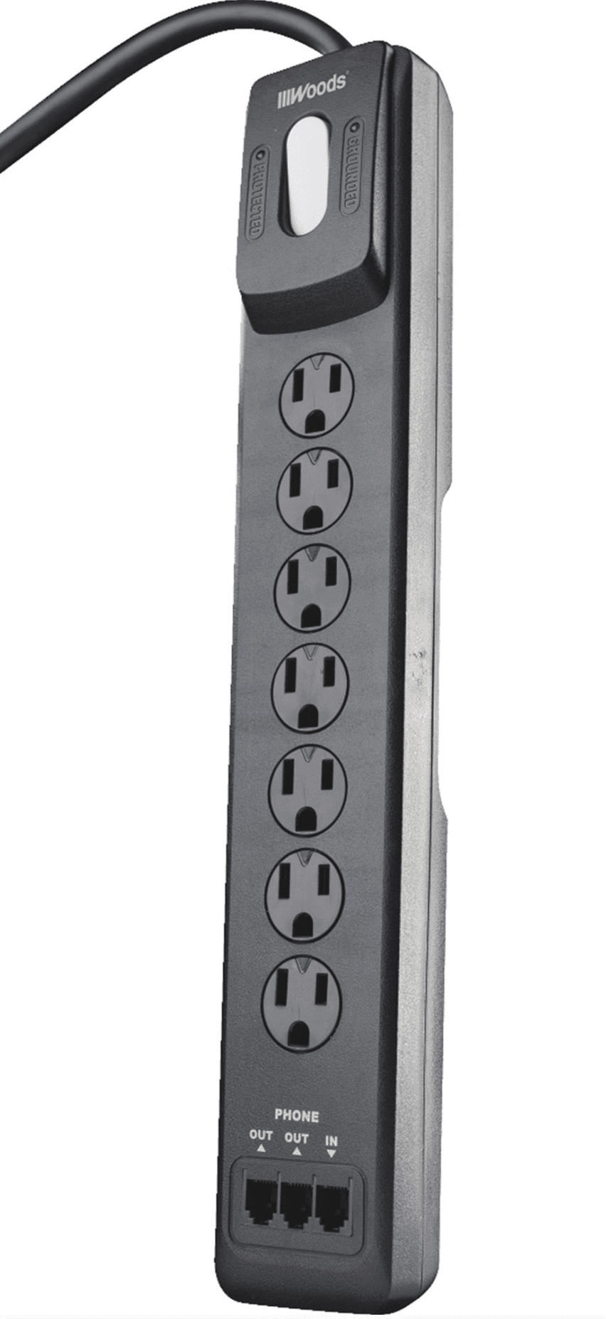 Picture of Surge Protector 6-Outlet Plastic Woods – 10’