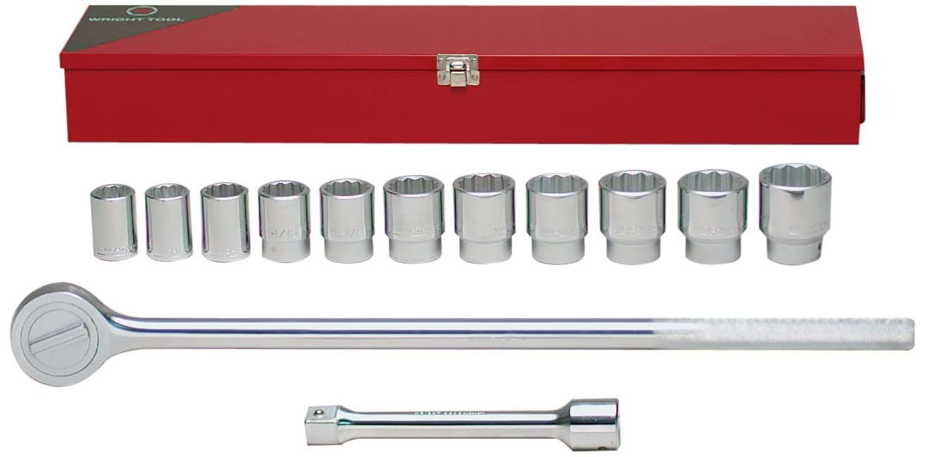 Picture of Socket Set w/ Ratchet Drive 3/4" 12 Point Wright – 13pc.