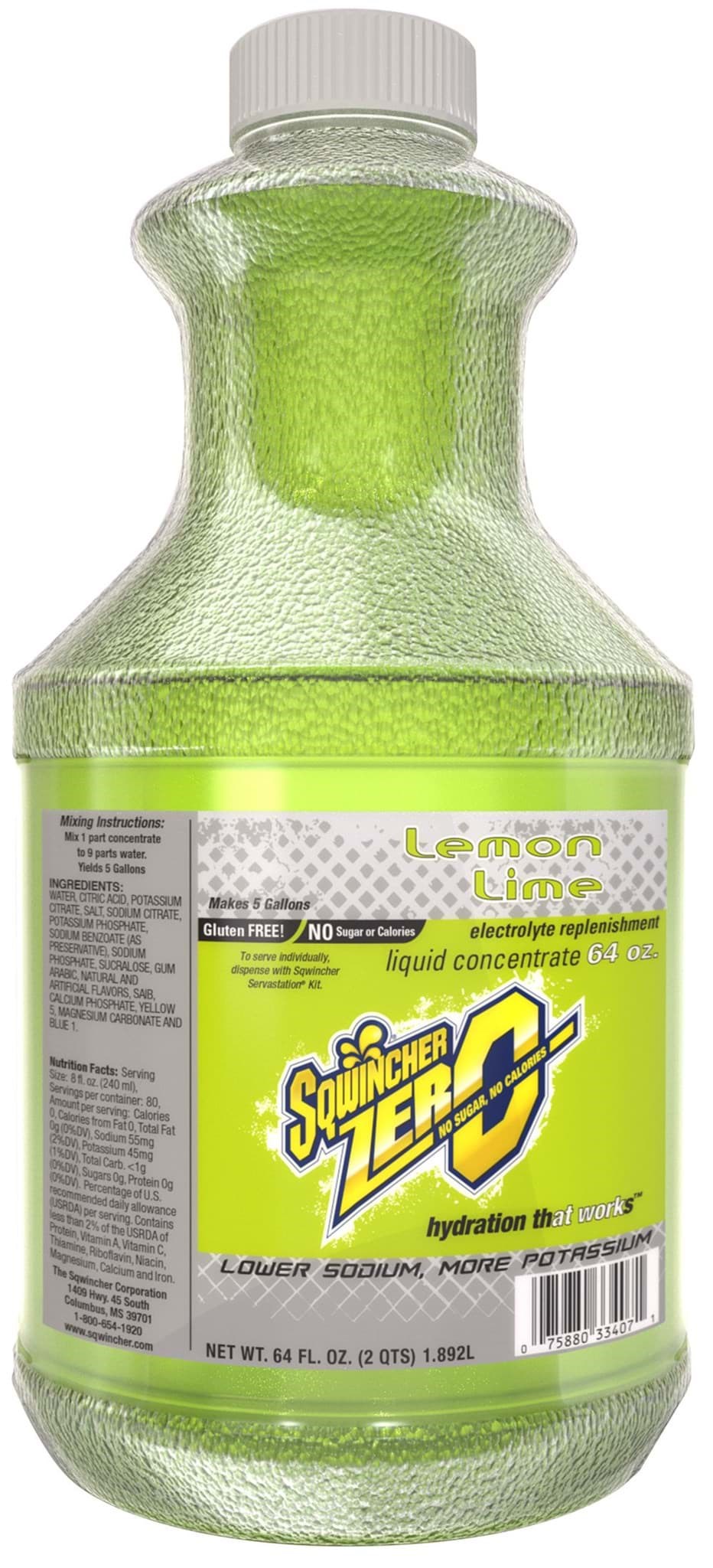 Picture of Sqwincher 64oz Zero Lemon-Lime Liquid Concentrate - 6 ct.