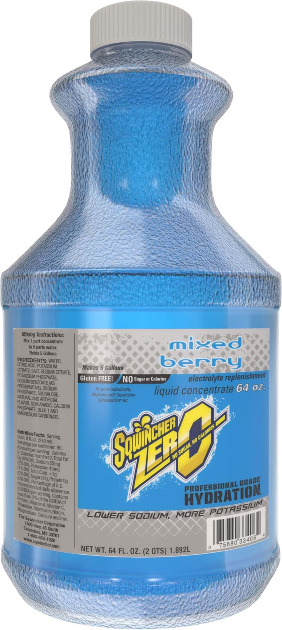 Picture of Sqwincher 64oz Zero Mixed Berry Liquid Concentrate - 6 ct.