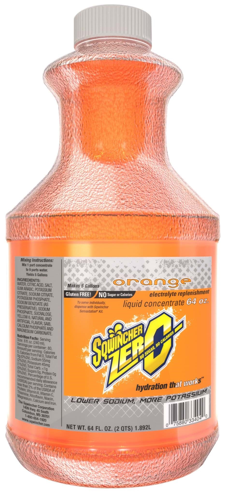 Picture of Sqwincher 64oz Zero Orange Liquid Concentrate - 6 ct.