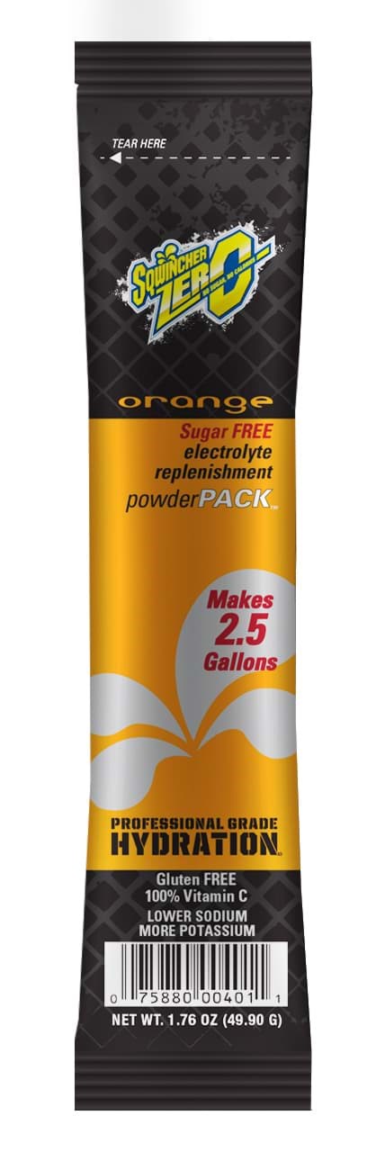 Picture of Sqwincher 2.5gal Zero Orange Powder Concentrate - 32 ct.