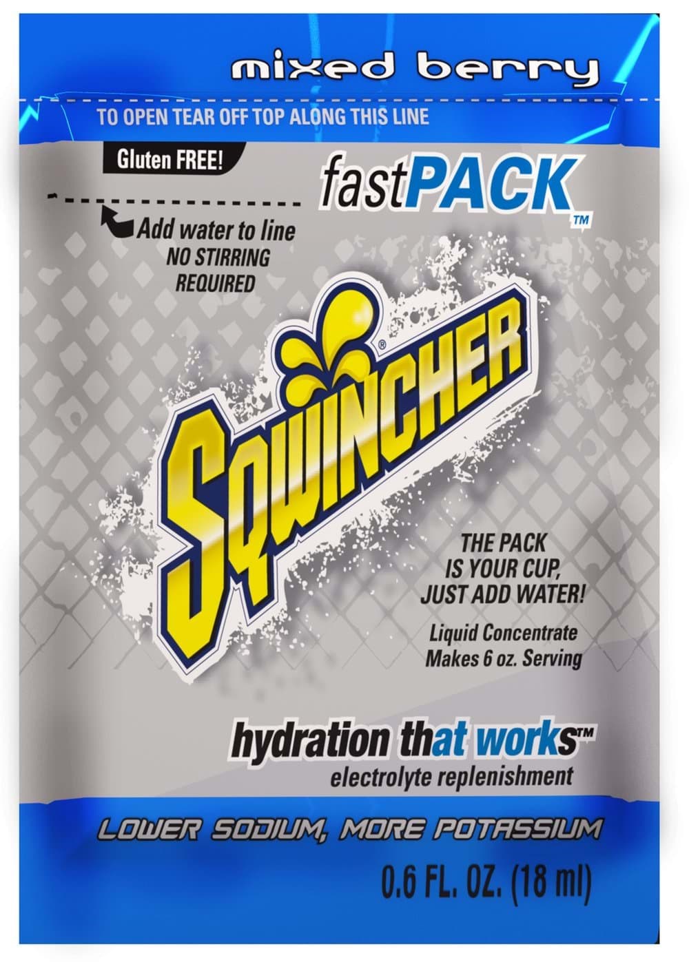 Picture of Sqwincher Fast Pack Mixed Berry Liquid Concentrate - 200 ct.