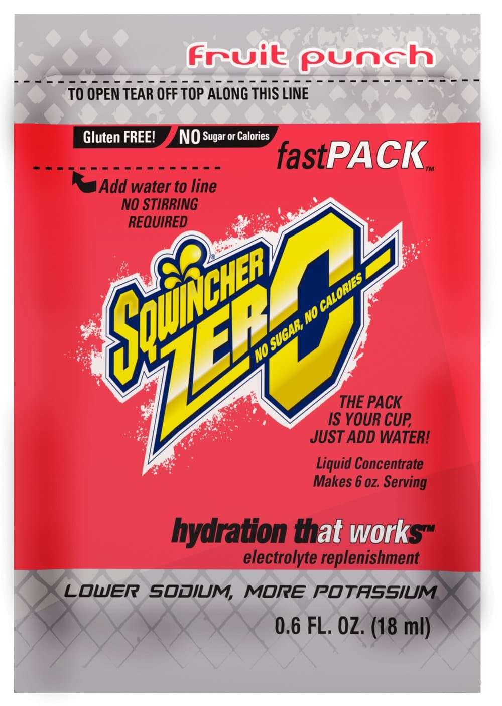 Picture of Sqwincher Zero Fast Pack Fruit Punch Liquid Concentrate - 200 ct.