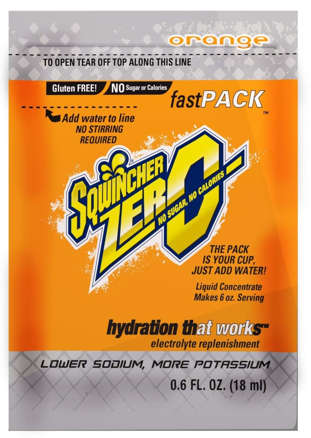 Picture of Sqwincher Zero Fast Pack Orange Liquid Concentrate - 200 ct.