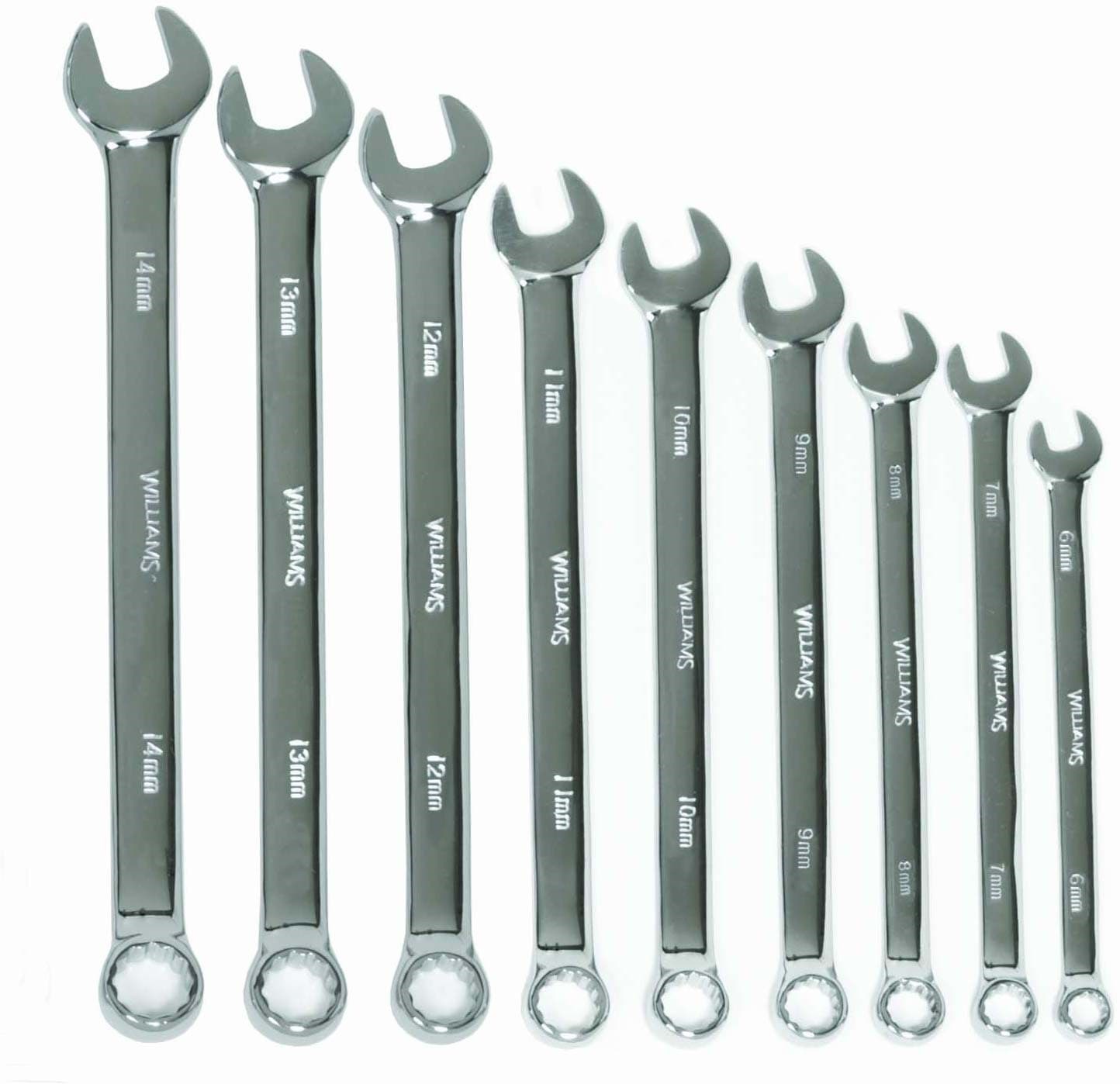 Picture of High Polished Wrench Set 9 Piece 6-14MM